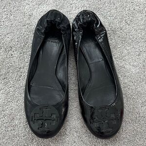 Tory Burch Glossy Black Flats
